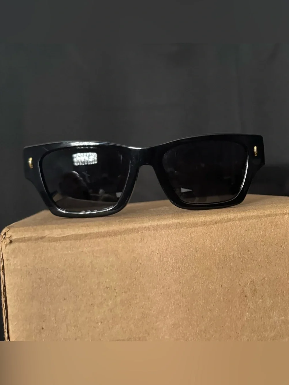 Tory Burch Black Sunglasses with Gold Logo Accents
